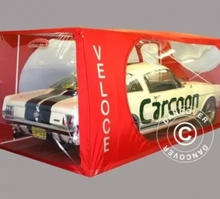 Carcoon Veloce 4,33x2,3 m Durchsichtig/Rot, Innenbereic