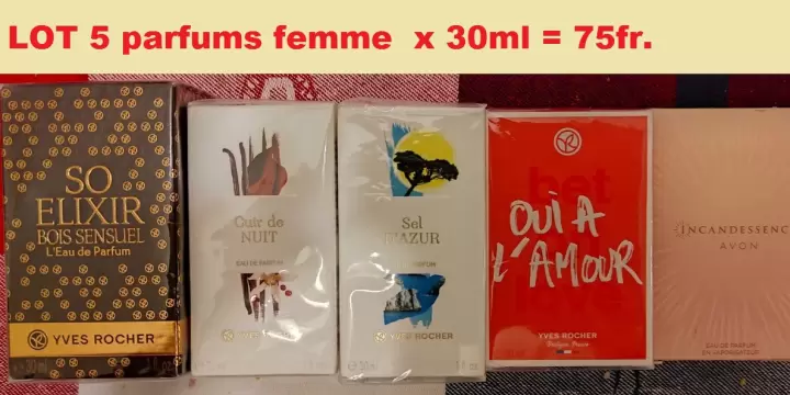 5 parfums pour femme en LOT