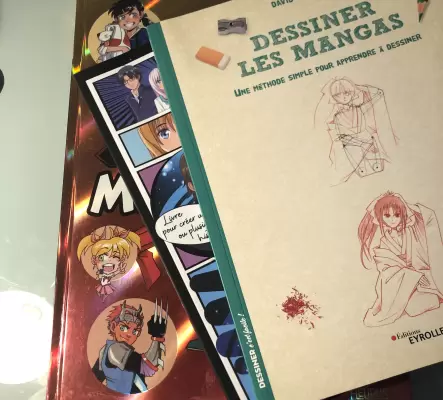 Lot de livres pour apprendre à dessiner les mangas