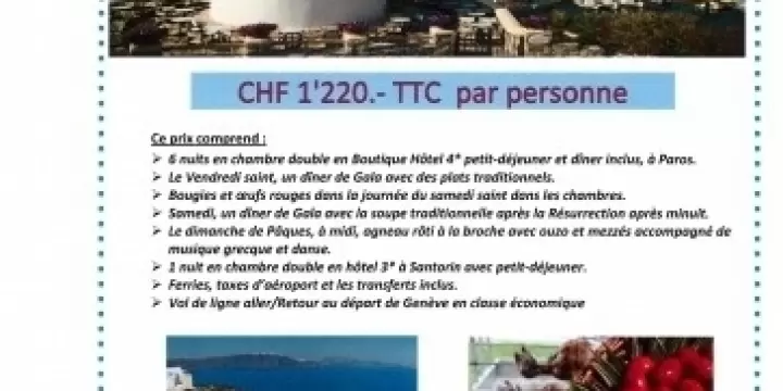 Voyage spécial Pâques 2023 Iles Grecques